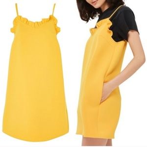 Topshop Ruffle Trim Shift Dress